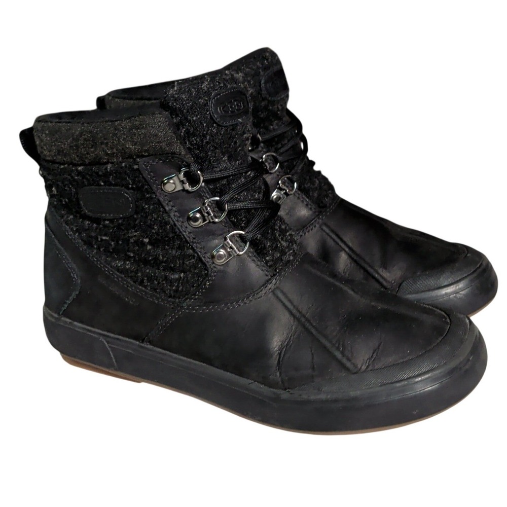 Keen Elsa II Duck Boots Womens Size 8W Waterproof Wool Lace Up Ankle Black Gorp